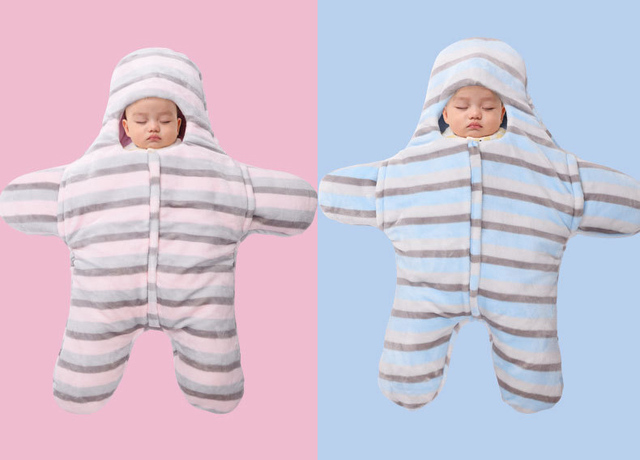 Dziecięcy śpiwór aksamitny w kształcie rozgwiazdy, odpowiedni na wiosnę, jesień i zimę - Wianko - 7