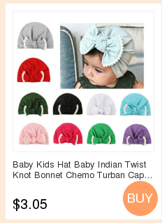 Kapelusz turban dla noworodka z kokardką z cekinami - letnia czapka dziewczynki z miękkiej bawełny - zdjęcie rekwizytowe - Wianko - 13