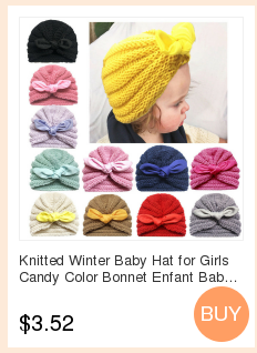 Kapelusz turban dla noworodka z kokardką z cekinami - letnia czapka dziewczynki z miękkiej bawełny - zdjęcie rekwizytowe - Wianko - 8