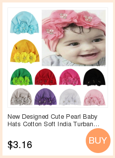 Kapelusz turban dla noworodka z kokardką z cekinami - letnia czapka dziewczynki z miękkiej bawełny - zdjęcie rekwizytowe - Wianko - 10