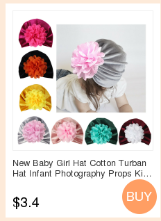 Kapelusz turban dla noworodka z kokardką z cekinami - letnia czapka dziewczynki z miękkiej bawełny - zdjęcie rekwizytowe - Wianko - 5
