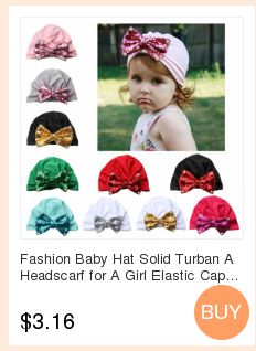 Kapelusz turban dla noworodka z kokardką z cekinami - letnia czapka dziewczynki z miękkiej bawełny - zdjęcie rekwizytowe - Wianko - 9
