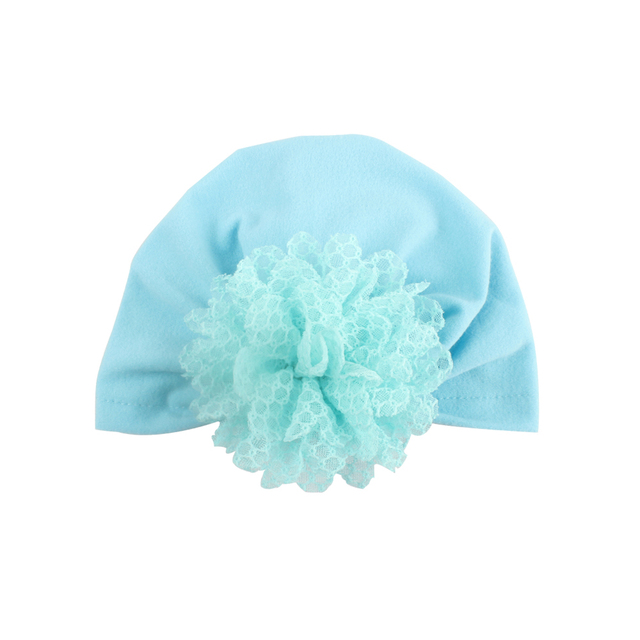 Kapelusz turban dla noworodka z kokardką z cekinami - letnia czapka dziewczynki z miękkiej bawełny - zdjęcie rekwizytowe - Wianko - 18