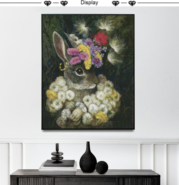 Zestaw do malowania diamentowego 5D zwierzęta kwiaty kot lis królik - pełna kwadratowa i okrągła mozaika z haftem diamentowym - Wianko - 1