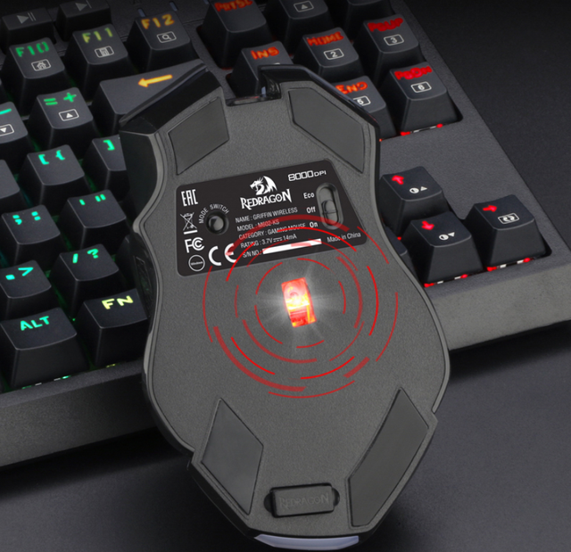 Bezprzewodowa mysz do gier Redragon M602KS z podświetleniem LED RGB, 8 programowalnymi przyciskami i nagrywaniem makr - Wianko - 7