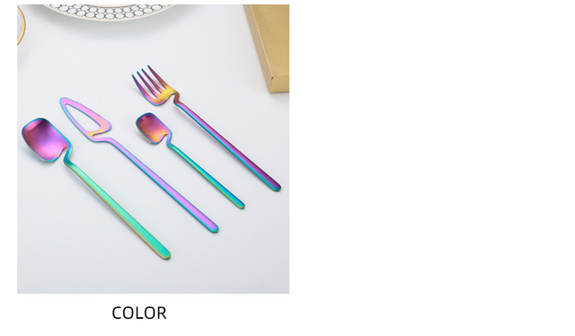24 sztuki zestawu naczyń obiadowych ze stali nierdzewnej, złoty kolor, noże, widelce, łyżki, idealne do kuchni stołowej - Wianko - 6