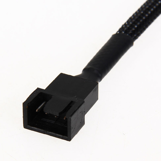 Przedłużacz kabla zasilającego dla wentylatora komputera - 5 sztuk, 4-pinowe złącze PWM, kolor czarny - Wianko - 6