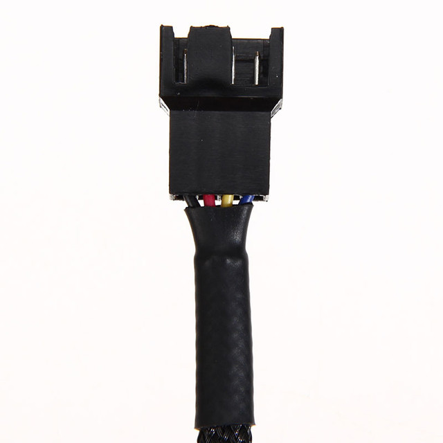 Przedłużacz kabla zasilającego dla wentylatora komputera - 5 sztuk, 4-pinowe złącze PWM, kolor czarny - Wianko - 8