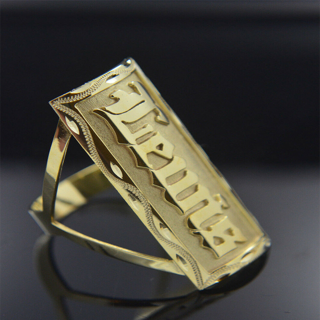Personalizowany pierścionek z regulowaną nazwą - idealny prezent dla chłopaka lub męża - Wianko - 4