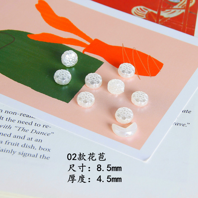 Japońska biżuteria DIY - Kolczyki retro Showa z wytłaczanymi kwiatami róża, akrylową perłą i handmade koralikami - Wianko - 6