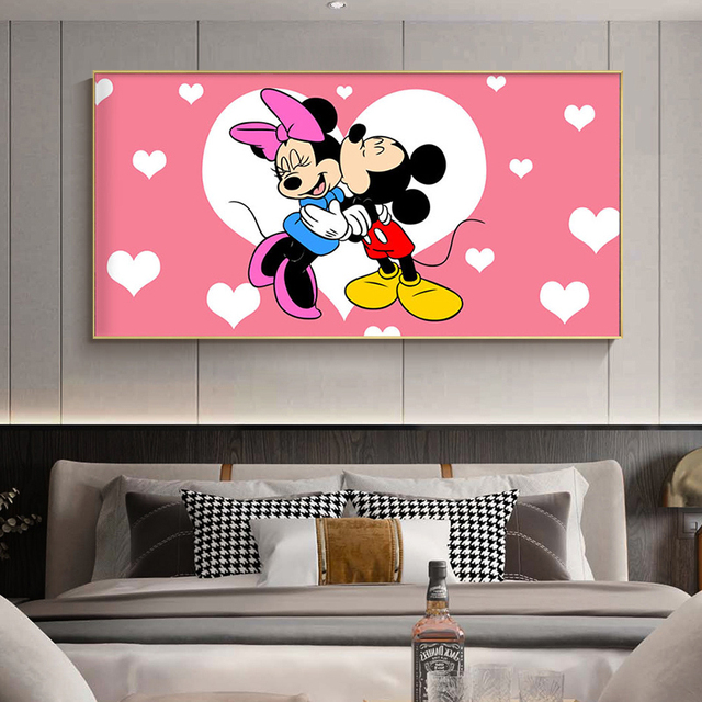 Plakat i druk obrazu na płótnie Mickey Mouse i kaczor Donald z Disneya do dekoracji wnętrza domu dla dzieci i salonu - Wianko - 3