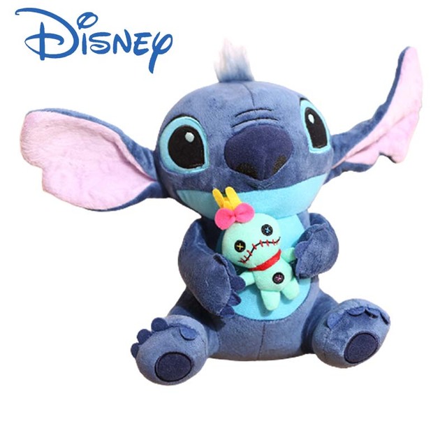 Pluszowa poduszka Disney Lilo i Stitch, 23 cm, nadziewana, urocza, dekoracja domu, prezent dla dzieci, zabawka - Wianko - 1