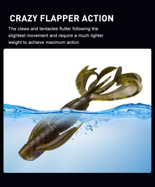 Przynęty silikonowe Crazy Flapper 110mm 11.4g 5 sztuk - Swimbait wędkarski do karpi i boleni - Wianko - 8