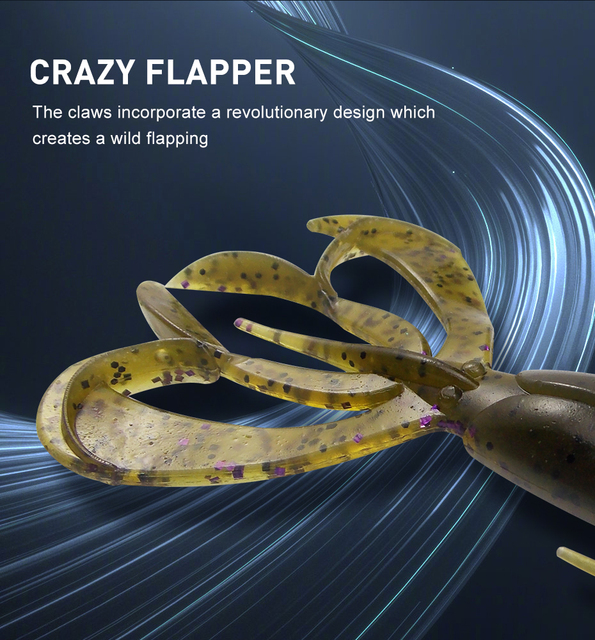 Przynęty silikonowe Crazy Flapper 110mm 11.4g 5 sztuk - Swimbait wędkarski do karpi i boleni - Wianko - 5