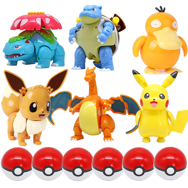 Pokemon Box Figurka Deformacja Pikachu Venusaur Charizard Gyarados Mewtwo Pokeball Kieszonkowy Potwór Anime Zabawka Dla Dzieci - Wianko - 34