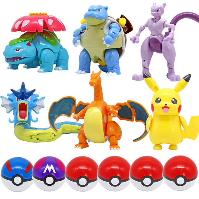 Pokemon Box Figurka Deformacja Pikachu Venusaur Charizard Gyarados Mewtwo Pokeball Kieszonkowy Potwór Anime Zabawka Dla Dzieci - Wianko - 35