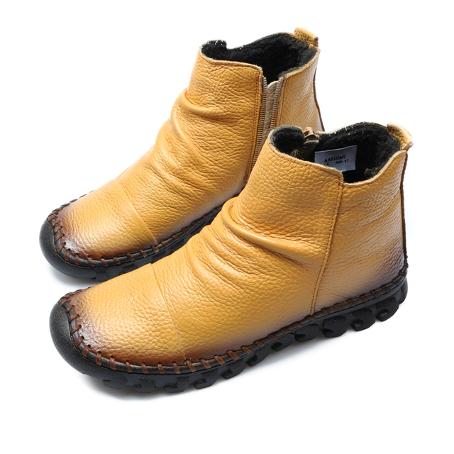 Kobiece, oryginalne skórzane buty designer AARDIMI na jesień/zimę. Solidne, płaskie martensy na co dzień - Wianko - 17