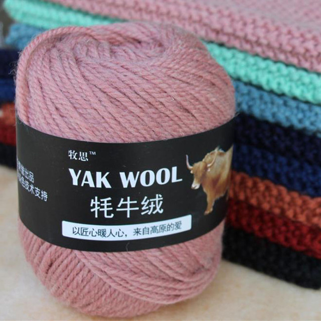 Wysokiej jakości kaszmirowy sweter szalik z mieszaniny Yak wełny i merino gruba przędza 500g - Wianko - 1