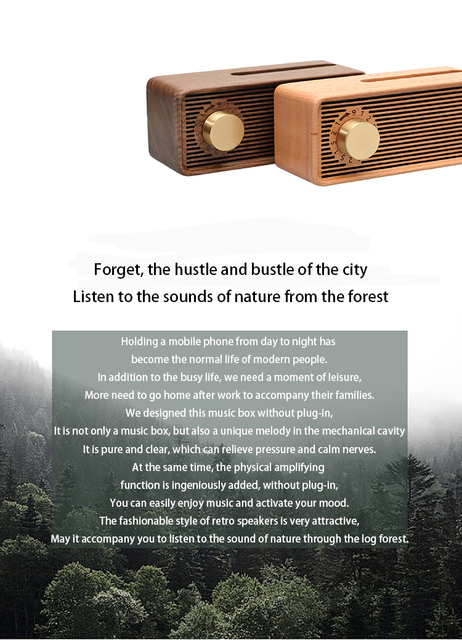 Pozytywka Log Retro Radio z drewna - ręcznie robiony prezent świąteczny dla dziewczyny - Wianko - 3