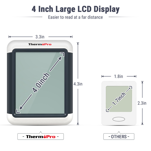 ThermoPro TP55 - cyfrowy termometr i higrometr - stacja pogodowa do domu z podświetlanym ekranem dotykowym - Wianko - 6