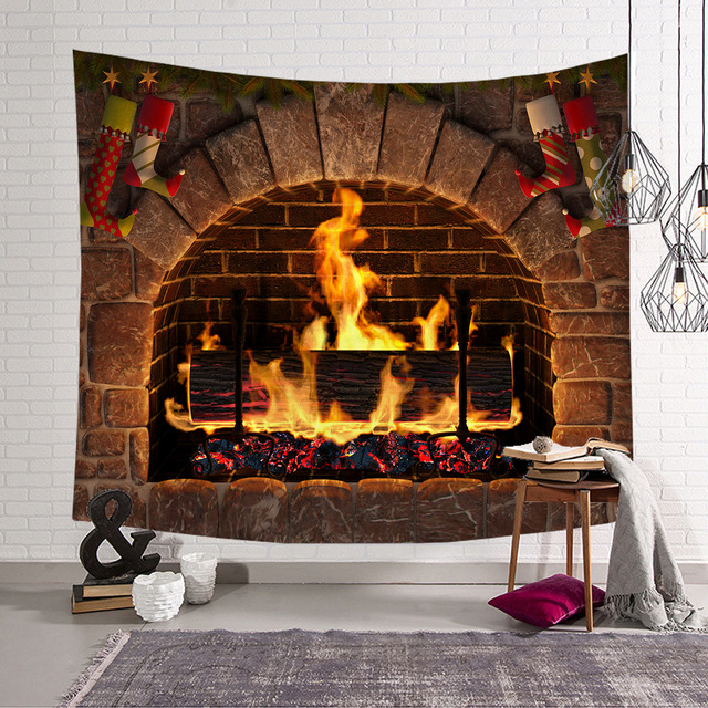 Gobeliny - Świąteczna tapeta ścienna z poliestru do dekoracji pokoju, dywan plażowy, piękne świąteczne motywy, Tapis De Chambre - Wianko - 5