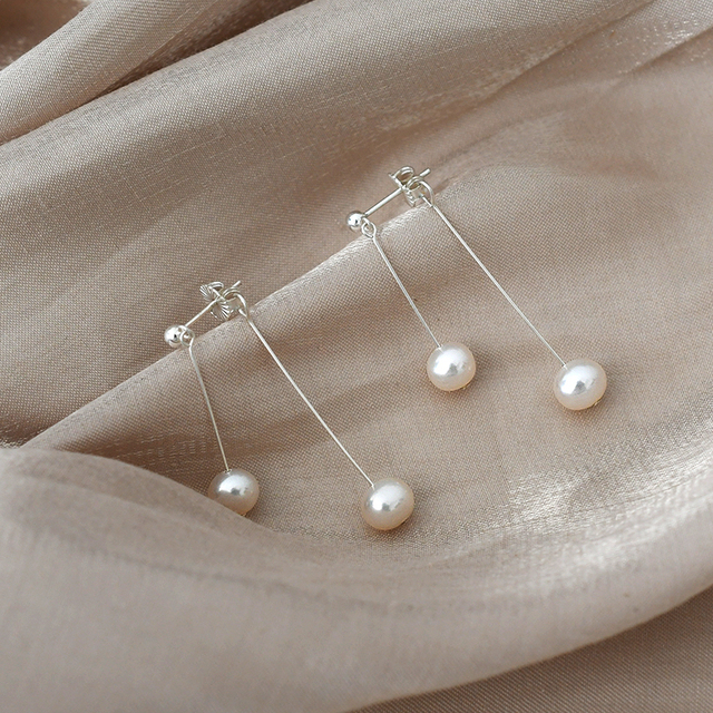 Słodkowodne kolczyki ASHIQI z naturalną perłą, 925 srebro - moda i elegancja - Wianko - 4