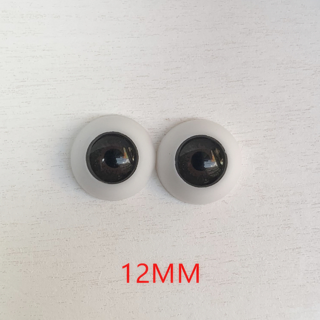 12 Pary Oczu 10/12mm dla Lalek Akrylowe BJD Brązowe 3D DIY Kolorowe Gałki Oczne - Wianko - 7