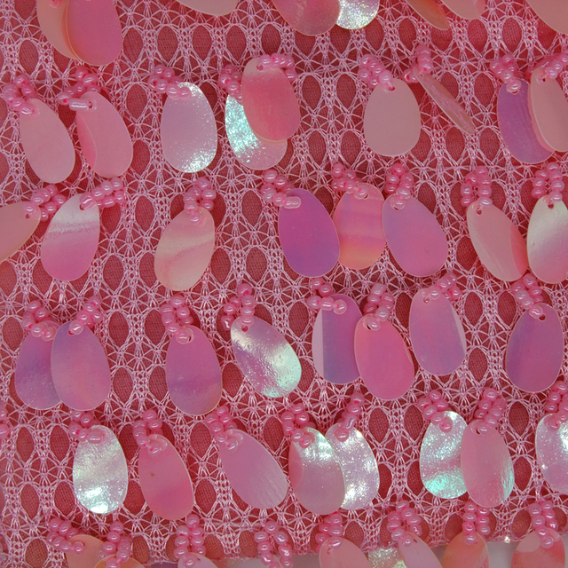 Ręcznie robiona różowa torba z cekinami i koralikami na ramię - Wianko - 6
