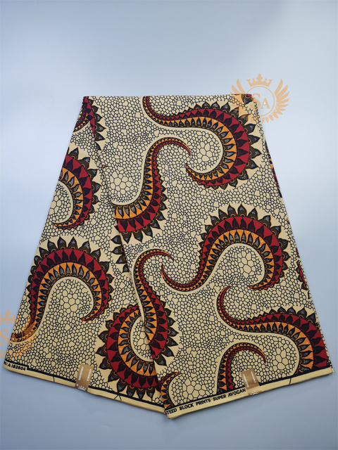 Afrykańska tkanina woskowana Ankara z nadrukami Batik, wysokiej jakości bawełniany materiał z wstawkami, do szycia ubrań N601a - Wianko - 18