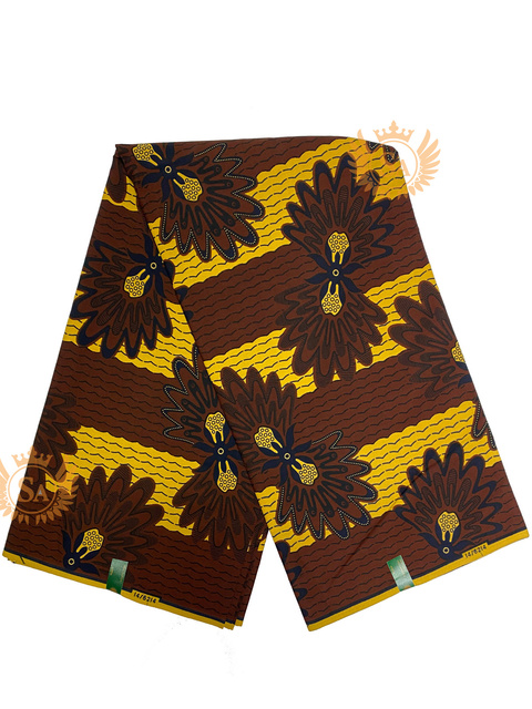 Afrykańska tkanina woskowana Ankara z nadrukami Batik, wysokiej jakości bawełniany materiał z wstawkami, do szycia ubrań N601a - Wianko - 25