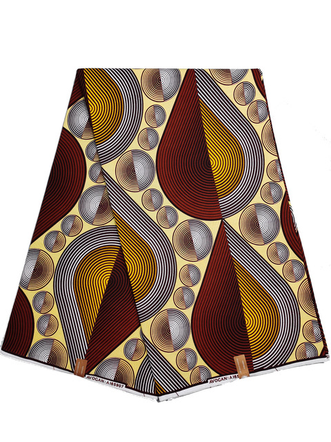 Afrykańska tkanina woskowana Ankara z nadrukami Batik, wysokiej jakości bawełniany materiał z wstawkami, do szycia ubrań N601a - Wianko - 6