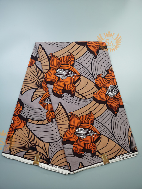 Afrykańska tkanina woskowana Ankara z nadrukami Batik, wysokiej jakości bawełniany materiał z wstawkami, do szycia ubrań N601a - Wianko - 29