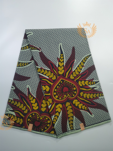 Afrykańska tkanina woskowana Ankara z nadrukami Batik, wysokiej jakości bawełniany materiał z wstawkami, do szycia ubrań N601a - Wianko - 9