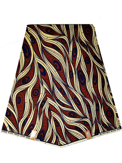 Afrykańska tkanina woskowana Ankara z nadrukami Batik, wysokiej jakości bawełniany materiał z wstawkami, do szycia ubrań N601a - Wianko - 11