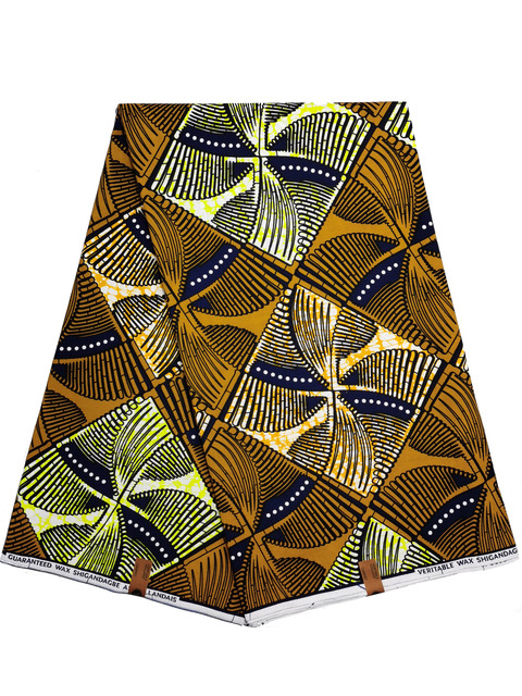 Afrykańska tkanina woskowana Ankara z nadrukami Batik, wysokiej jakości bawełniany materiał z wstawkami, do szycia ubrań N601a - Wianko - 8
