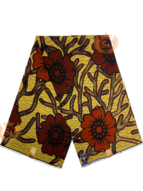 Afrykańska tkanina woskowana Ankara z nadrukami Batik, wysokiej jakości bawełniany materiał z wstawkami, do szycia ubrań N601a - Wianko - 26