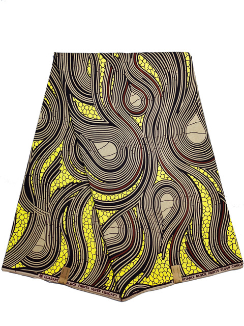 Afrykańska tkanina woskowana Ankara z nadrukami Batik, wysokiej jakości bawełniany materiał z wstawkami, do szycia ubrań N601a - Wianko - 5