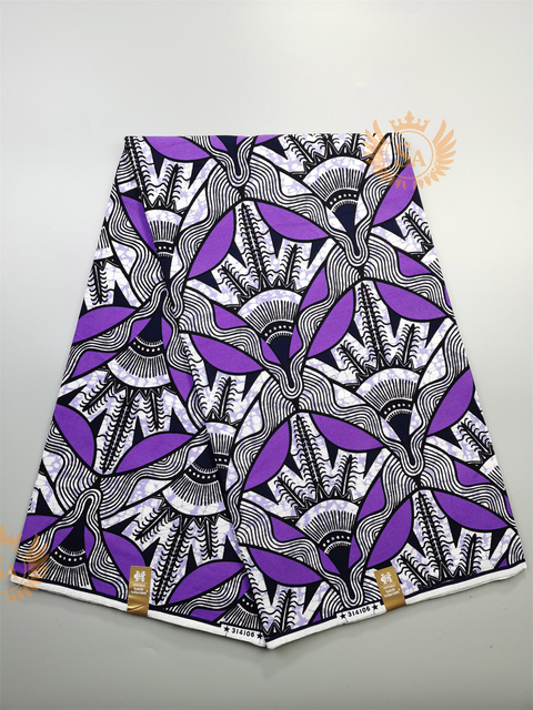 Afrykańska tkanina woskowana Ankara z nadrukami Batik, wysokiej jakości bawełniany materiał z wstawkami, do szycia ubrań N601a - Wianko - 38
