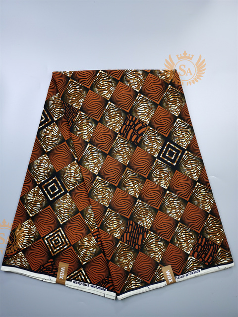 Afrykańska tkanina woskowana Ankara z nadrukami Batik, wysokiej jakości bawełniany materiał z wstawkami, do szycia ubrań N601a - Wianko - 46