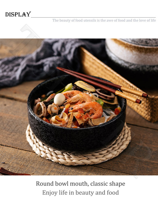 Japońska ceramika - Miseczka stołowa Larg 8 cali, porcelanowa miska na zupę, ramen, sałatki, owoce i ryż - Wianko - 6
