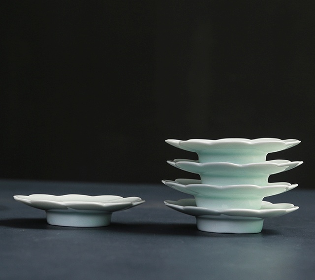 Podgrzewacz do herbaty Kung Fu i japońskiej ceremonii herbaty, ręcznie wykonane, ceramiczne podkładki pod filiżanki z podstawkami - Wianko - 8