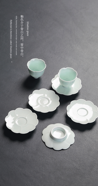 Podgrzewacz do herbaty Kung Fu i japońskiej ceremonii herbaty, ręcznie wykonane, ceramiczne podkładki pod filiżanki z podstawkami - Wianko - 3