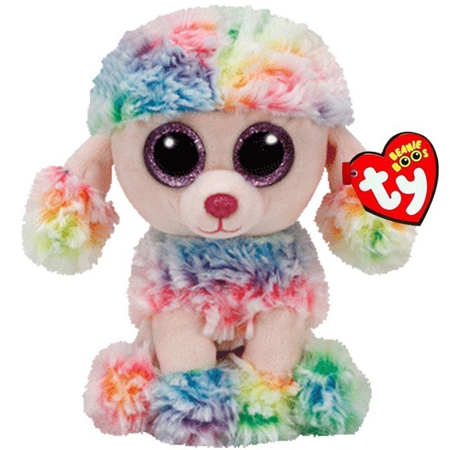 Pluszowe zwierzę Ty Beanie Izzy - duże niebieskie oczy, czerwony nos i ciało Bug Kawaii - 15 cm - Wianko - 16