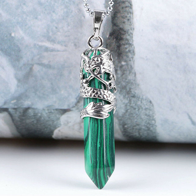 Naszyjnik z naturalnym kryształem kwarcowym sześciokątnym Chakra - biżuteria uzdrawiająca dla kobiet - Wianko - 11