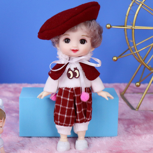 Lalka księżniczka o wysokości 16 cm z 13 wymiennymi elementami ubioru i uśmiechem - idealna zabawka dla dzieci - Wianko - 6