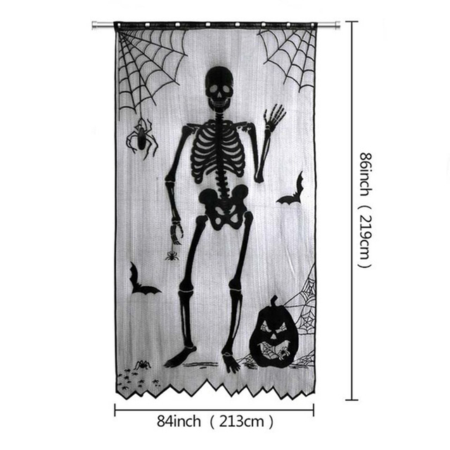 Obrus kominkowy ze wzorem nietoperza na Halloween, 102x210cm, tkanina dekoracyjna - Wianko - 4