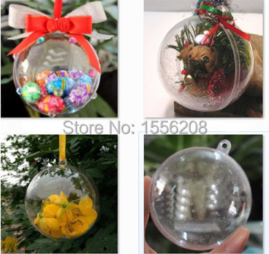 Plastikowa piłka dekoracyjna DIY do wypełnienia 100mm z haczykiem na górze (12 sztuk) - Wianko - 7