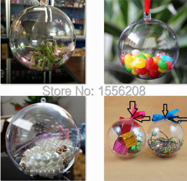 Plastikowa piłka dekoracyjna DIY do wypełnienia 100mm z haczykiem na górze (12 sztuk) - Wianko - 6