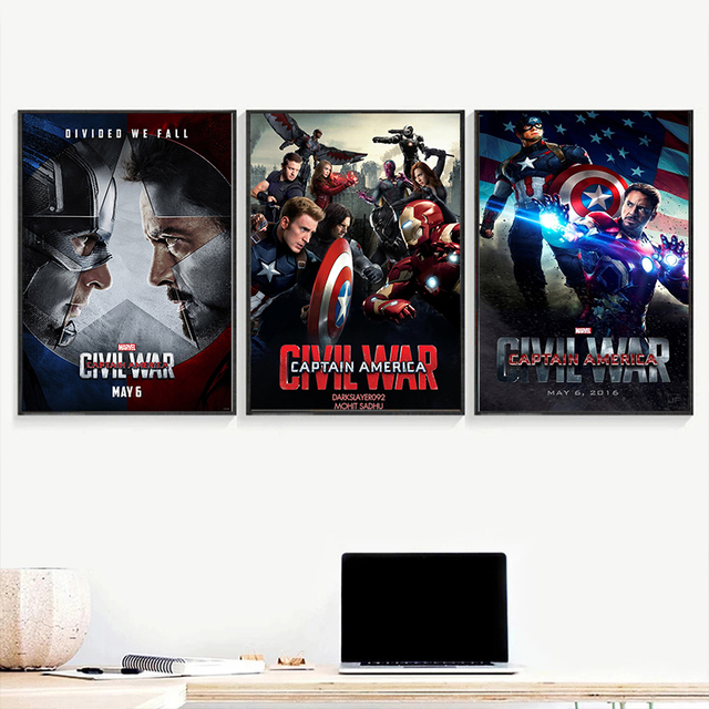 Obrazy na płótnie Marvel Avengers: Iron Man i Kapitan Ameryka - dekoracja ściany do salonu - Wianko - 4