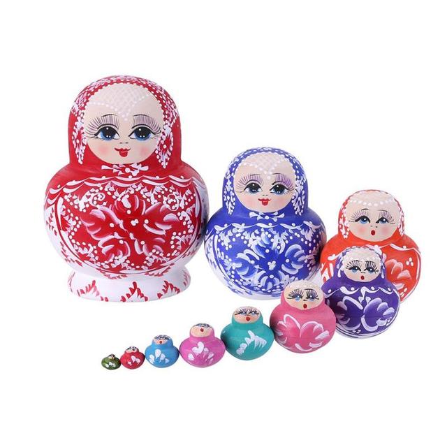 Drewniane Matryoshka lalki rosyjskie dla chłopców i dziewczynek w różnym stylu z życzeniami na Nowy Rok - Wianko - 26